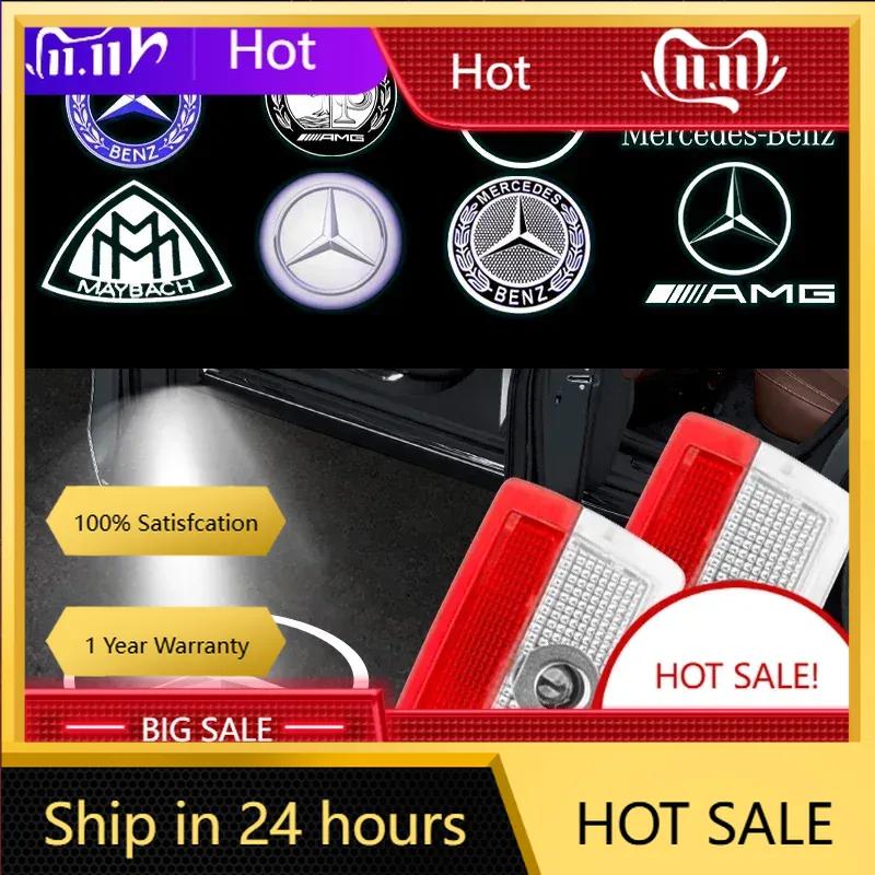 New 2025 For Mercedes Benz HD Car Door Welcome Light Led Projector Lamp For Mercedes Benz A/B/C/E/S Class GLE GLC W253 GLS W166