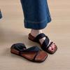 Not tired feet~ Temperament with skirt two wear one word with sandals new thick-soled square head sandals women