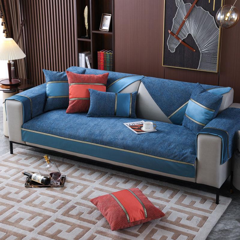 Современный чехол для дивана из шенилла на 1/2/3 местный диван в стиле пэчворк, жаккардовый чехол для углового дивана, чехол для стула, защитная подушка для мебели