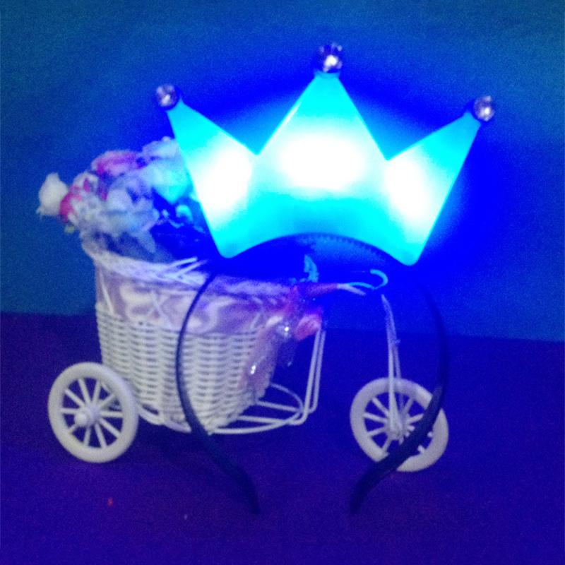 Светодиодная корона-повязка на голову, светящиеся короны и диадемы для женщин, косплей, день рождения, свадьба, Хэллоуин, фестиваль