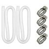 2 PCS Hose Pool Pump Hose 4 PCS Clips Above Ground