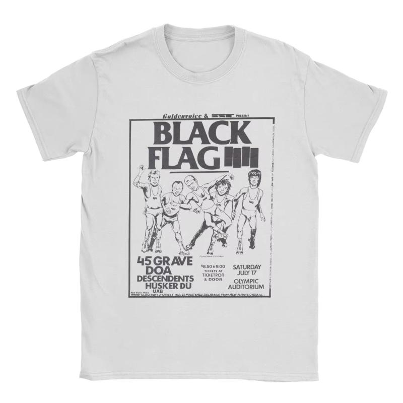 Футболки Black Flag Live Мужские Женские Америка Смешные Футболки из Чистого Хлопка С Круглым Вырезом и Коротким Рукавом Летние Топы