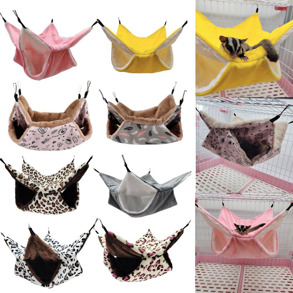 Зимний удобный домик для морской свинки, спальный мешок для маленьких животных, теплая клетка, домик для хомяка, гамак