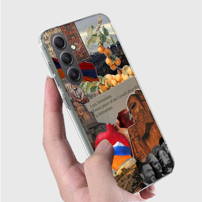 Armenia Flag Passport ART Phone Case for Samsung A16 A26 A36 A56 A17 A37 A57 A07 A06 A02S A03 A04S A05S Galaxy Note 20 10 A50S A