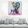 Многоцветный слон картина холст картины бескаркасные картины декор гостиной
