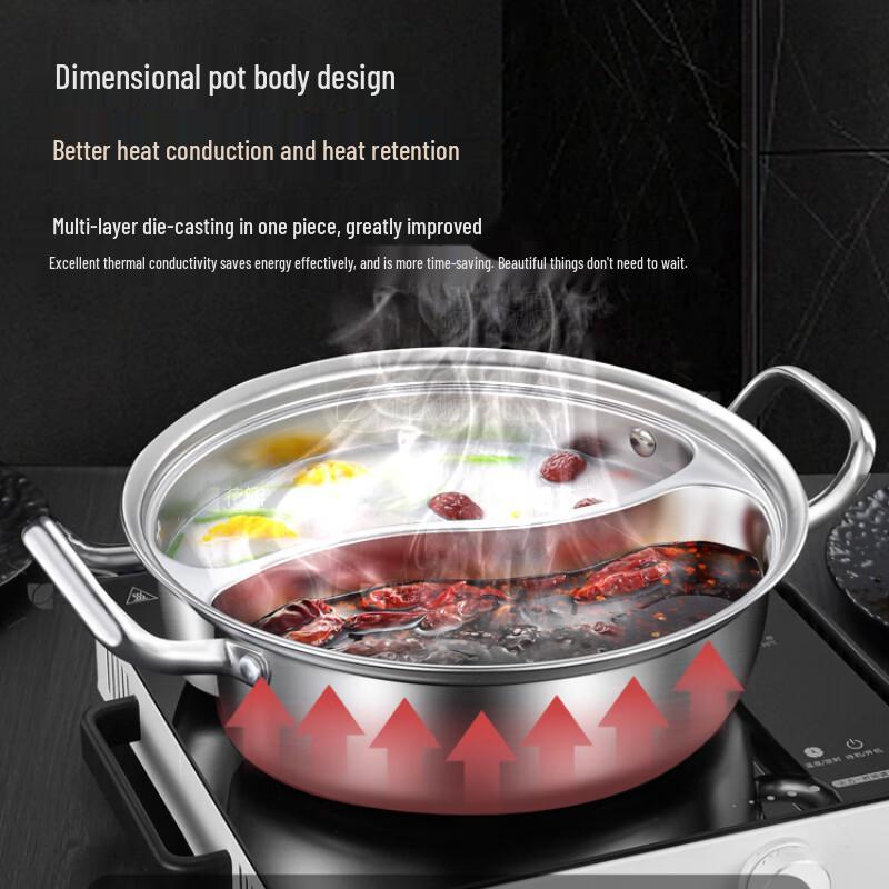 Sule 316L Stainless Steel Divided Hot Pot