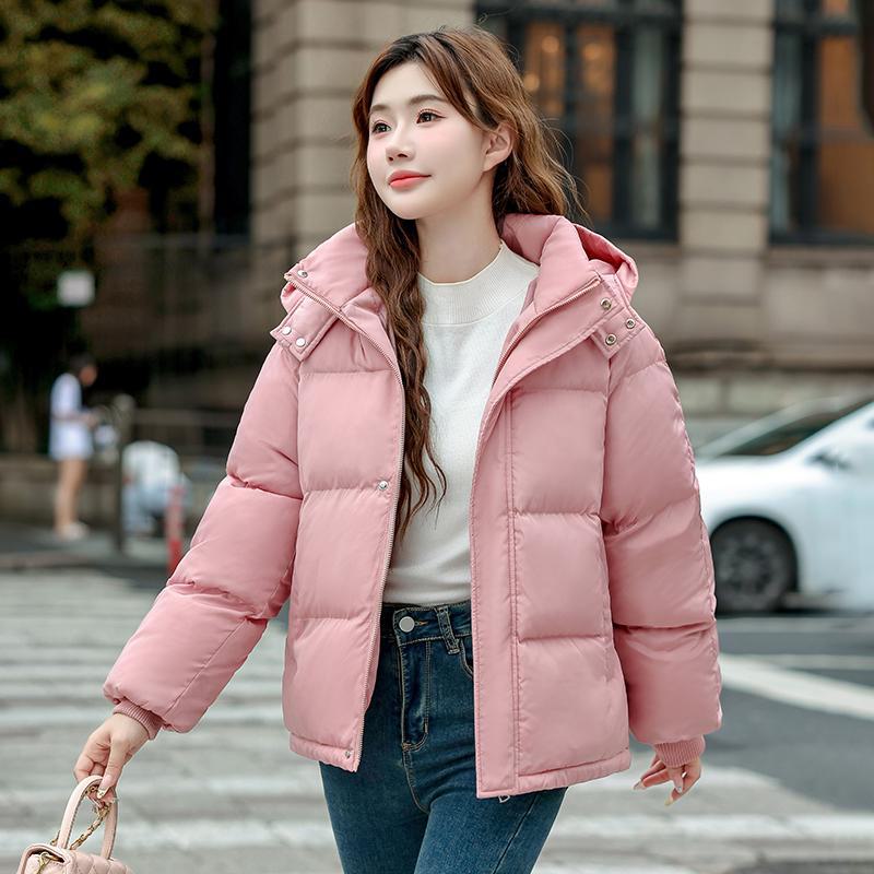 Женское свободное толстое зимнее пуховое хлопковое пальто 2024 года в корейском стиле
