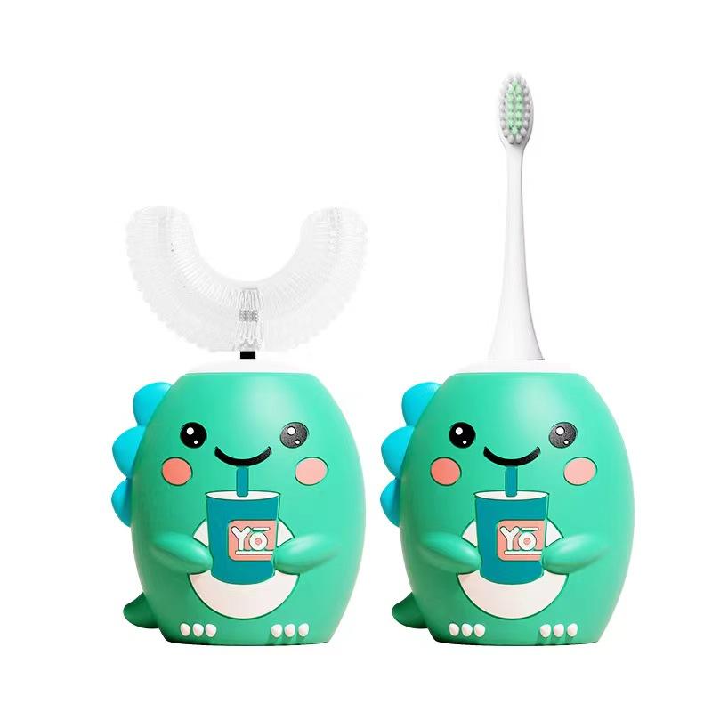 Умная детская U-образная звуковая электрическая зубная щетка детская силиконовая зубная щетка 360 градусов зубная щетка отбеливание зубов IPX7Waterproof