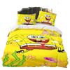 Sponge yellow baby Duvet Cover Set 2pcs,Cartoon Quilt Cover set and Pillowcase 75*50cm with Zipper Closure for Children And Girl