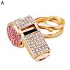 Whistle Metal Rhinestone Whistle Loud Crisp Sound Bling Whistle for Coaches Referee Basketball Lifeguard Sports Competition
