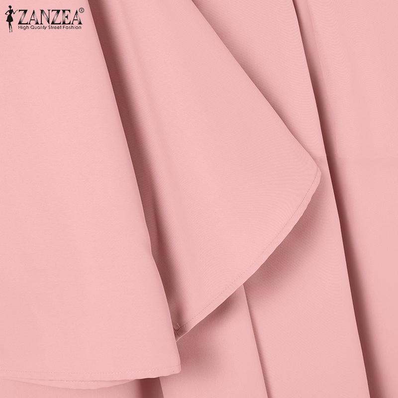 ZANZEA Женская блузка с рукавом 3/4 и широкие брюки, повседневный комплект из двух предметов