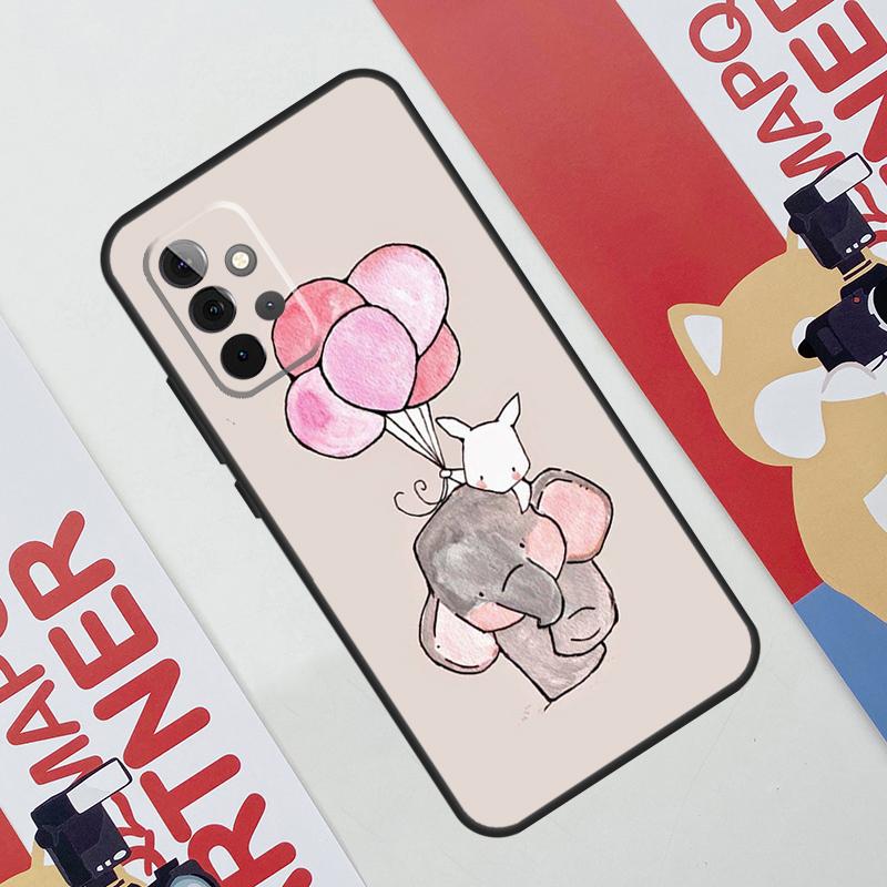 Cute Elephant Phone Case For Samsung Galaxy A53 A33 A23 A13 A52 A32 A22 A12 A51 A71 A14 A24 A34 A54 A21S