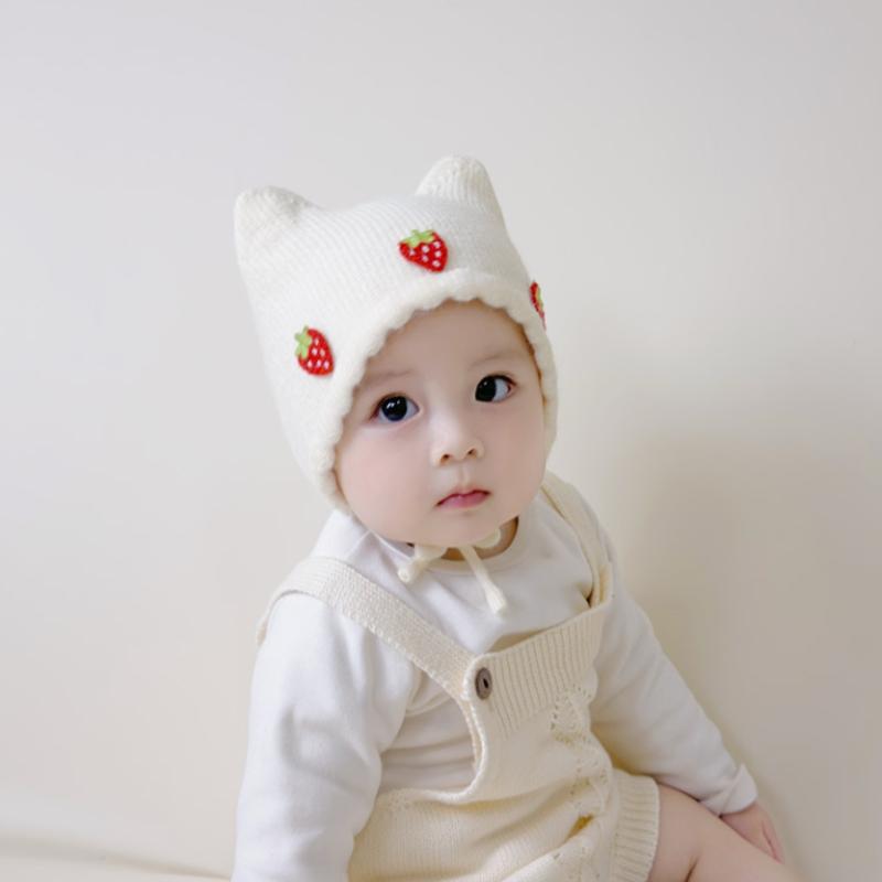 Autumn/Winter Baby Hat Cute Men Women'S Knit Wool Cap Princess Hat Breathable For Infants And Toddlers Fashionable Hat