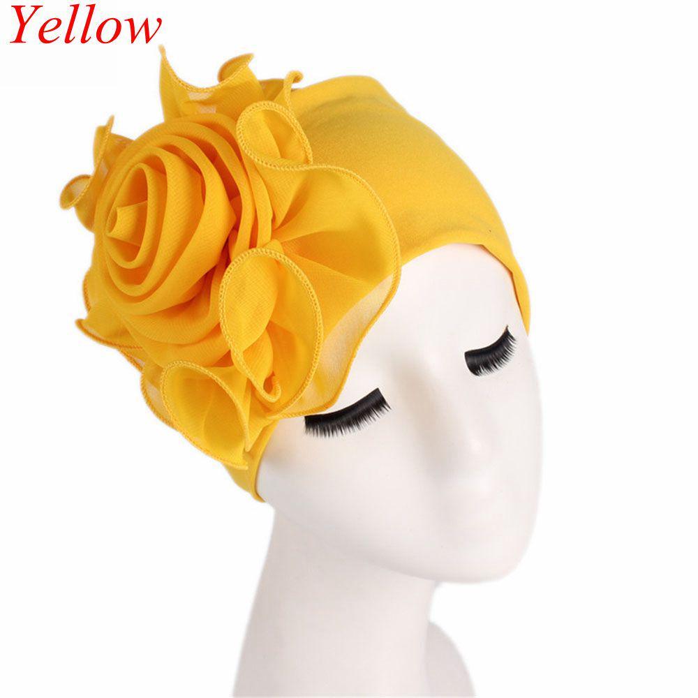 Королевская шапочка-тюрбан, шапка-колпак, размер цветка, эластичная шапочка для химиотерапии, повязка от выпадения волос, мусульманский хиджаб