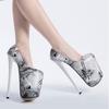 Sexy 22cm Extreme High Heels Shoes Woman Fashion Ethnic Print Platform Pumps Women Heeled Shoes Large Size Stripper Fetish Shoes