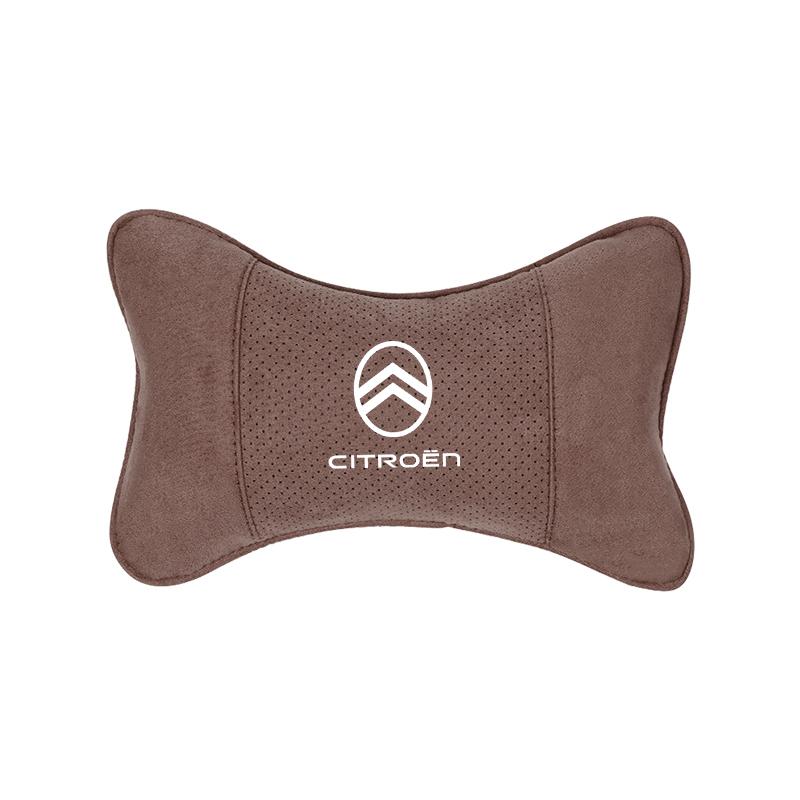 AHW3   Car Suede Headrest Breathable Memory Foam Neck Pillow For Citroen Grand Picasso Saxo Jumpy C8 C-Elysee C15 Spacetourer CelyseeC6