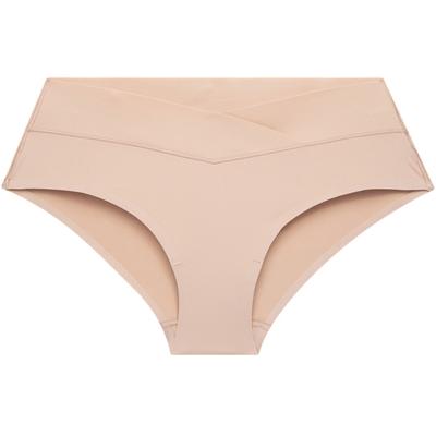 Твердое минималистичное сексуальное бесшовное высокоэластичное треугольное нижнее белье женское нижнее белье персиково-розового цвета QF6357ADTRN