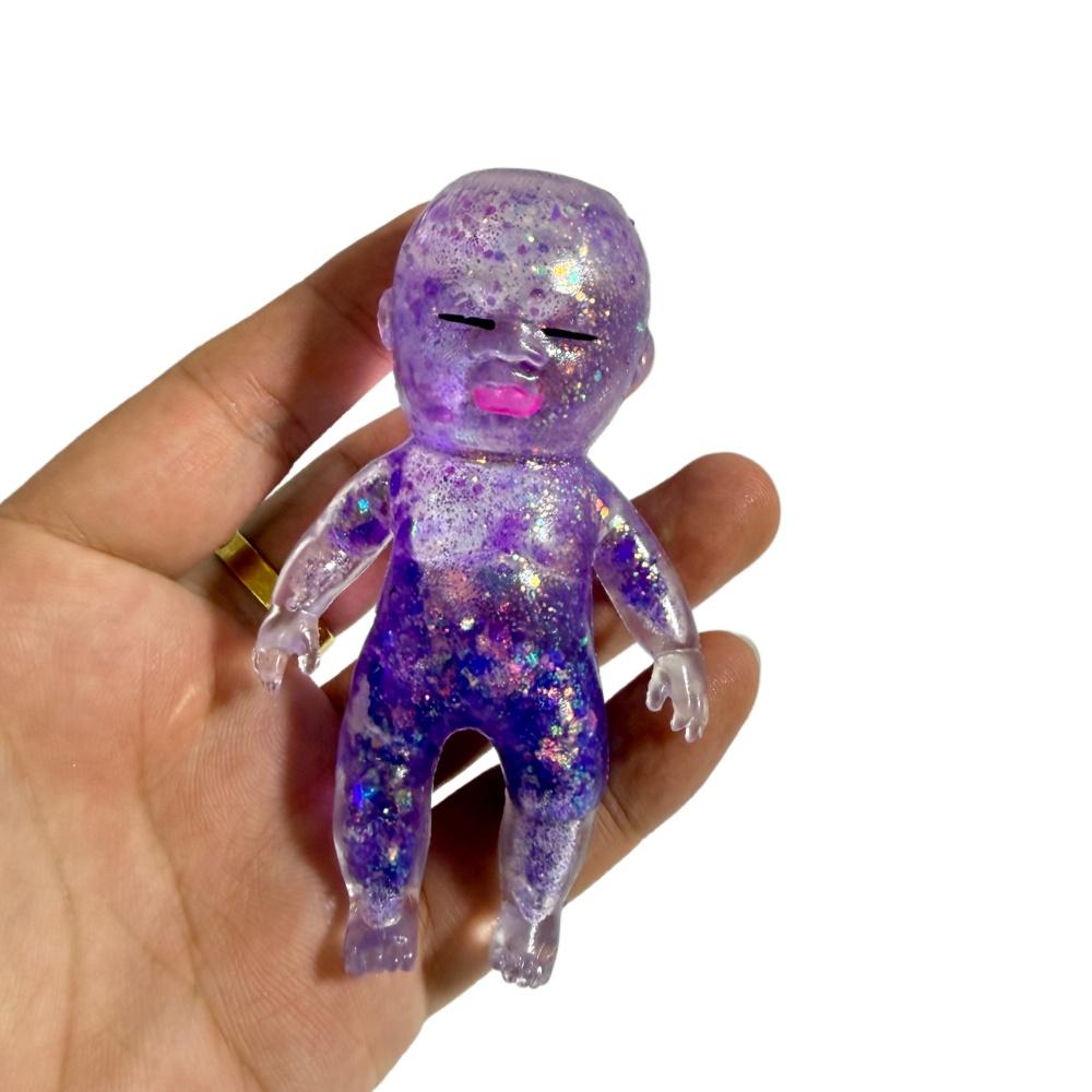 Игрушка для снятия стресса Сияющая гуманоидная сквиши-игрушка-пищалка Форма человека Фиджет-игрушка Для друга Рождественский подарок