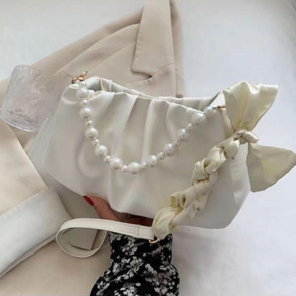 Korean Luxury Crossbody Bag Small Women's Handbags Portable Pearl Shoulder Bag Purses