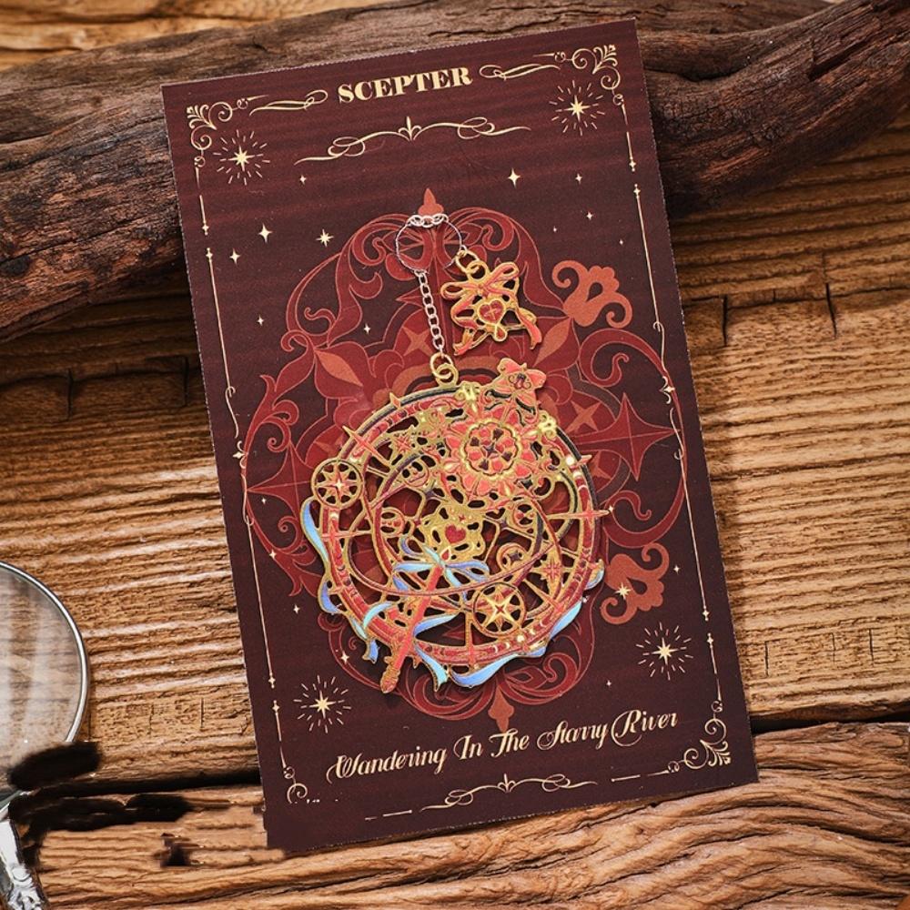 Металлическая закладка Изысканный держатель для страниц книги Закладка 'Звездная река' Антиокислительный зажим для книг Закладка для библиотеки Подарок для чтения