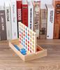 Board Game for Kids and Family for Fun Four in a Row Wooden Game Line up 4 Classic Family Toy