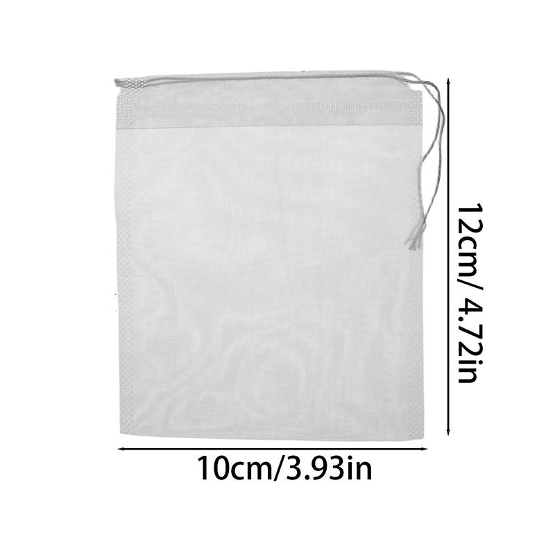 200/50pcs Nylon Disposable Teabags Transparent Empty Drawstring Filter Bags for Coffee Spice Tea Filters Tea Bag Kitchen Teaware
