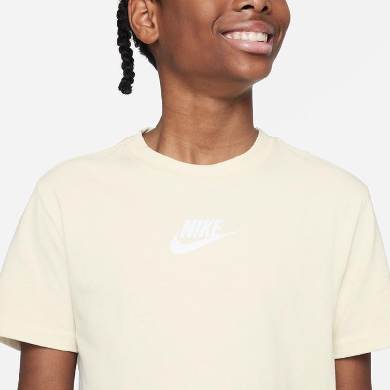 Nike Футболка с коротким рукавом и круглым вырезом с логотипом, детские топы, цвет зеленый DX9540-113