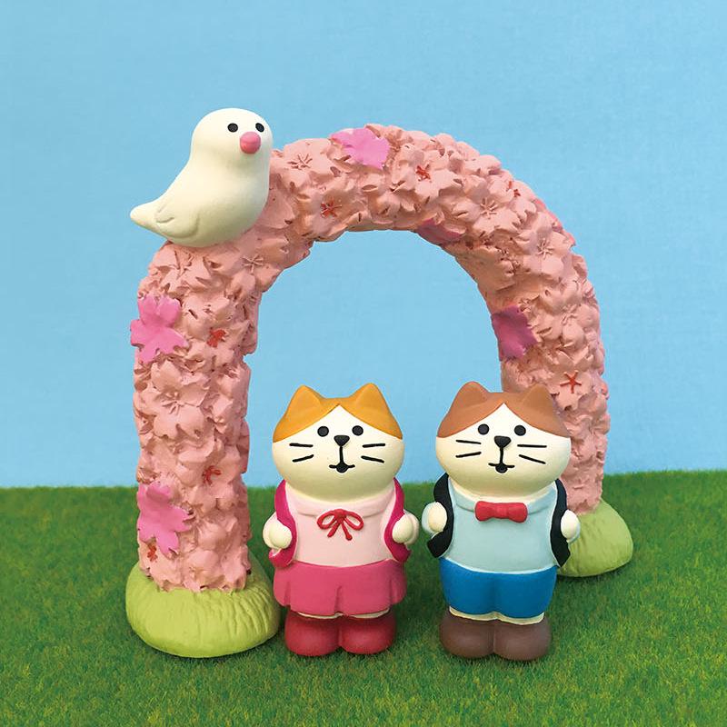 Японское ZAKKA Украшение для ванны "Кот и Сакура" - Креативный Модный Игровой Подарок для Украшения Микро-Сцен