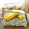 Постельное белье Dolar Single Twin Ful Quen King-Sized Размеры Размеры Комплект постельного белья Взрослый Детская спальня Комплекты пододеяльников 3D печать Деньги Комплект простыней