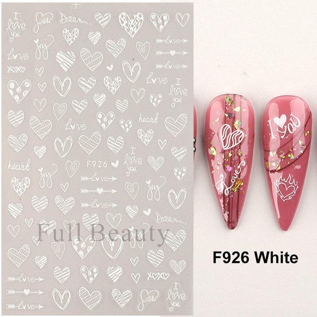 Nail Art Stickers, Romantic Valentine'S Day Love Cartoon Panda Love Adhesive Nail Stickers
