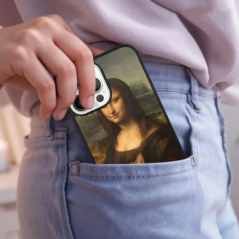Fun Cat Art Parody Phone Case For IPhone 18 17 Air 15 16e 14 13 Pro Max Coque 12 11 Pro Max PLUS cover