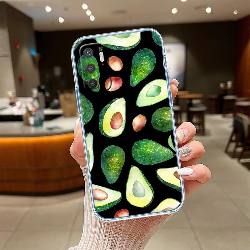 UP9 Avocado Fruits Transparent Phone Case for Samsung Galaxy A04 A04S A14 A23 A34 A54 M23 M33 M52 M53