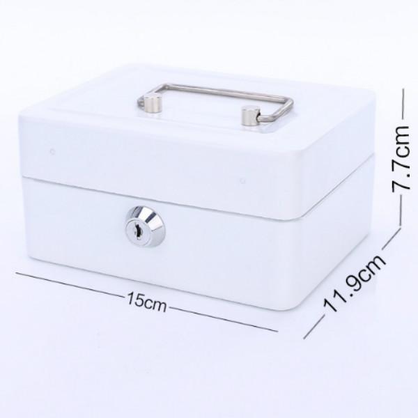 Металлическая коробка для мелких денег из нержавеющей стали с замком и лотком для безопасных денег, монет, ювелирных изделий