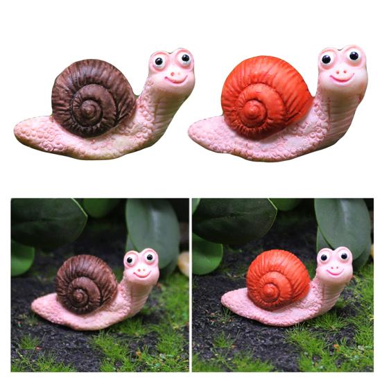 1/3 шт. Статуэтка улитки Полимерная фигурка Украшение Двор Сад Декор Статуэтки для бонсай Устойчивые к солнцу