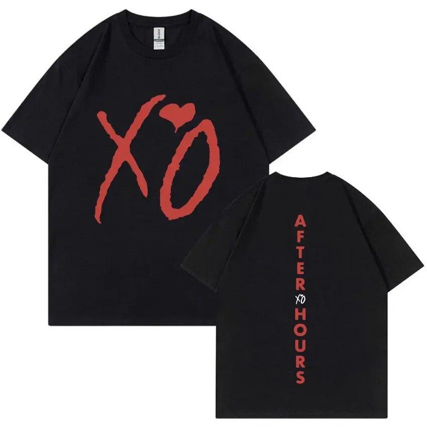 Футболка с рисунком Singer The Weeknd XO After Hours, унисекс, трендовые футболки в стиле хип-хоп, модная хлопковая футболка большого размера, уличная одежда