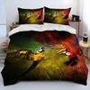 Красочный Попугай Ара Птицы Комплект Постельного Белья, Пододеяльник Комплект Постельного Белья Покрывало Наволочка, Комплект Постельного Белья Размер Кинг/Квин Взрослый