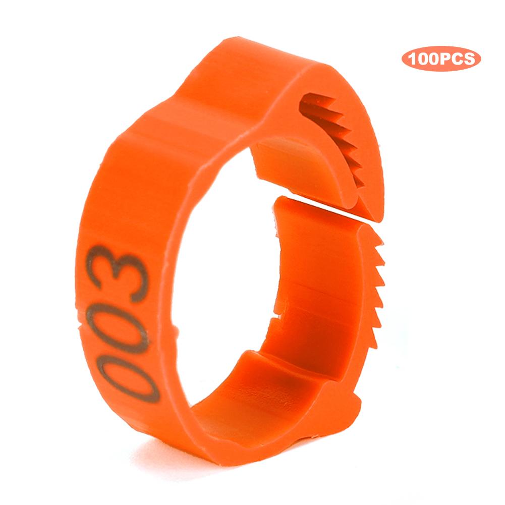 100 шт., кольцо для ног птицы, курица, утка, птица, пряжка, кольцо с зажимом и табличкой для кормления