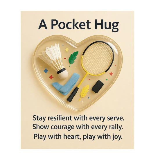 Sports-Themed Pocket Hug Football Golf Tennis Soccer Baseball Pocket Hug Heart Token Emotional Support Gift