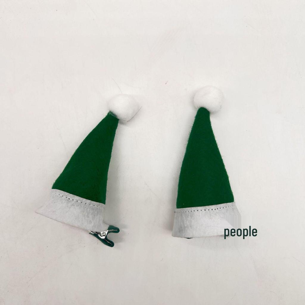 Плюшевая рождественская шляпа-заколка для праздничного декора и подарков
