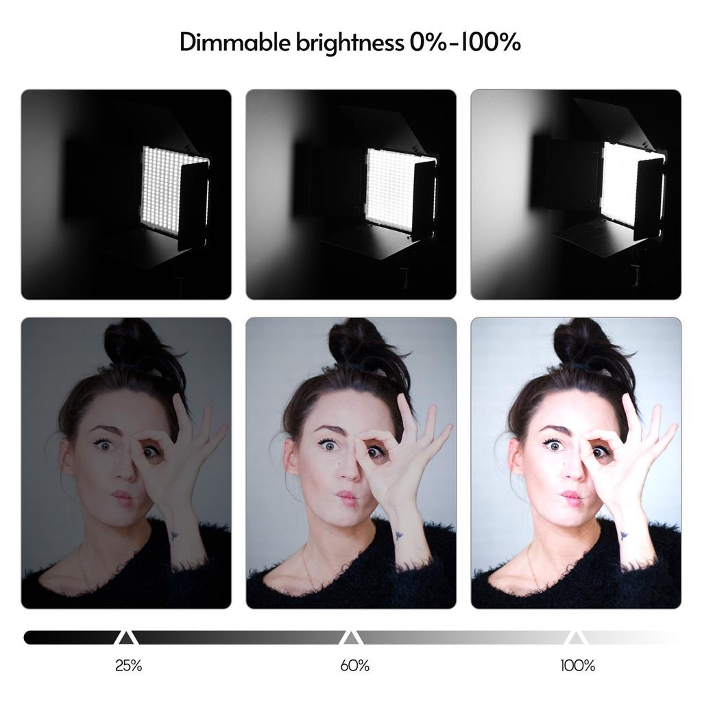 Портативный светодиодный светильник для видеосъемки, заполняющий свет для фотографий, 520 шт., светодиодные бусины, 3000K/5500K, двухцветные, с регулируемой яркостью