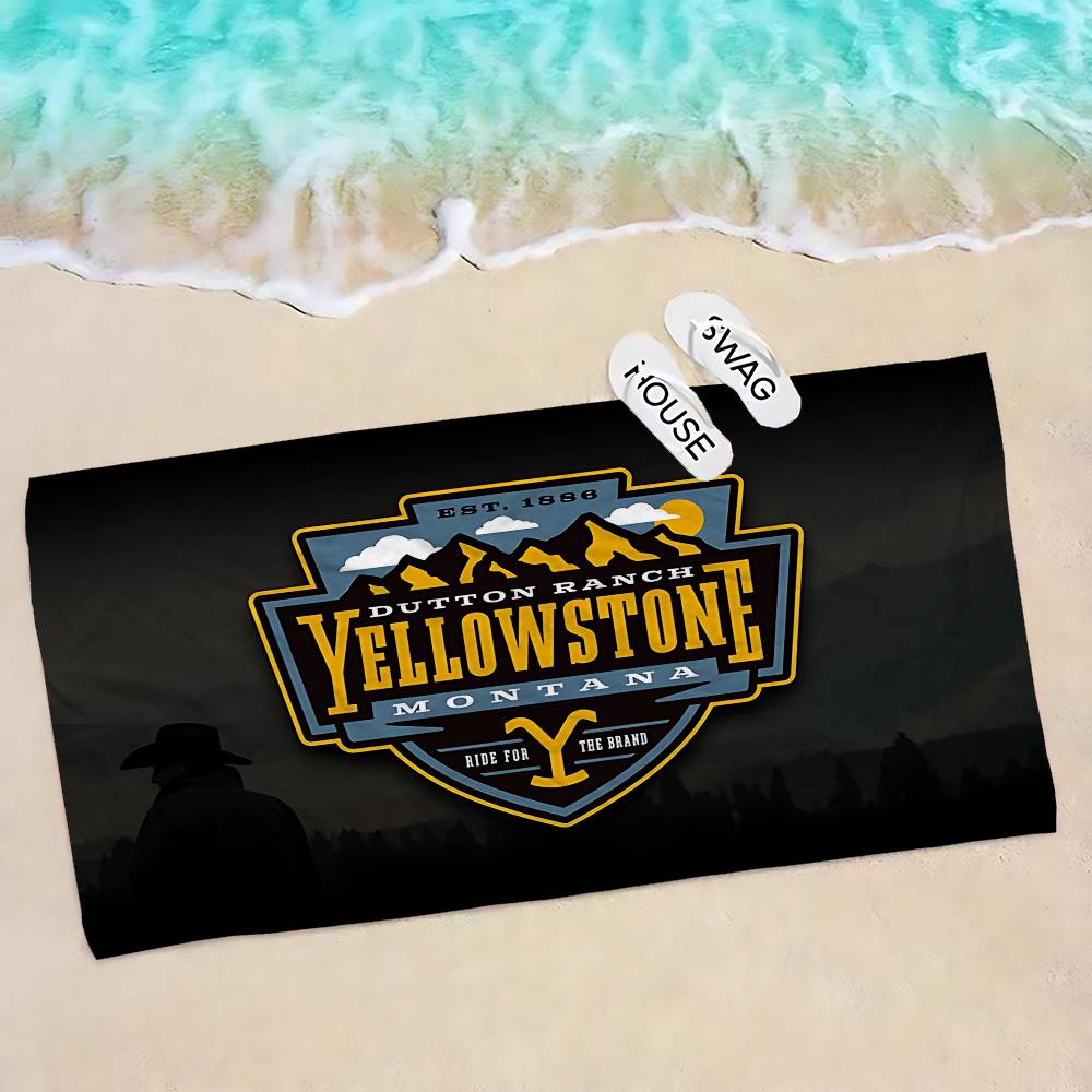 Пляжное полотенце из микрофибры для сериала «Йеллоустоун» Впитывающее Быстросохнущее Мягкое Полотенце для Йоги, Плавания, Отдыха на Курорте, Альпинизма