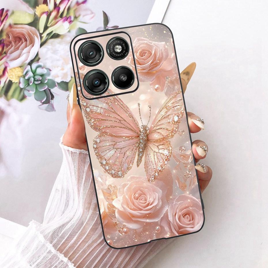 Модный Чехол с Буквой для Телефона Motorola Moto G77 G67 Задняя Крышка Для MOTO G67 G77 5G Мягкие Черные Силиконовые Чехлы