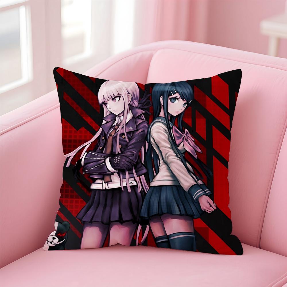 Подушка с принтом аниме Danganronpa Наволочка Короткий плюш Невидимая молния Для комнаты Дивана