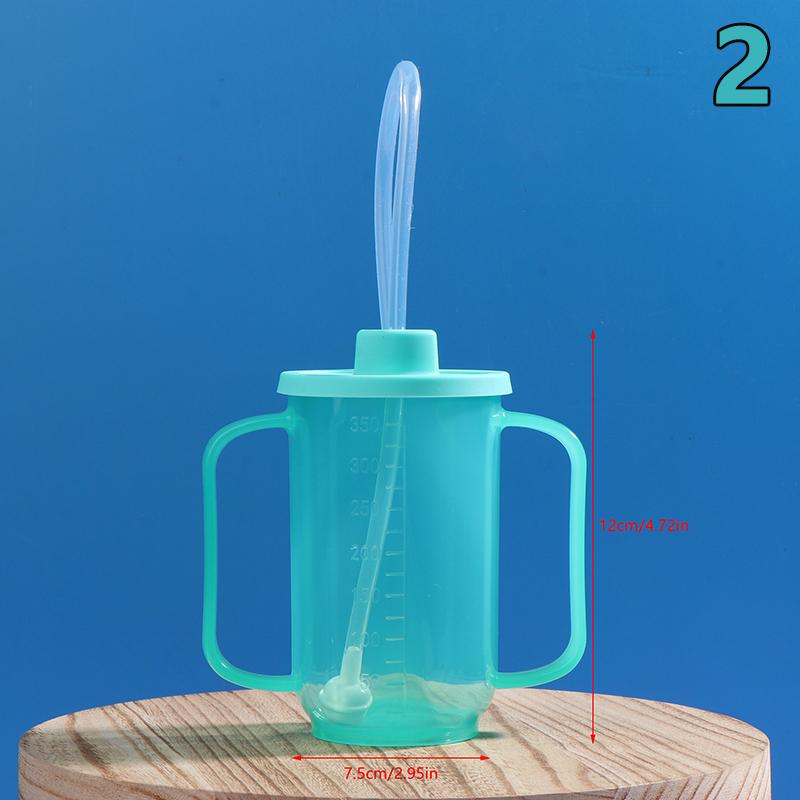 350Ml Adult Sippy Cup 2 Handles Plastic Mug Drinking Cup Disabled Elderly Spill Proof Dysphagia Cup Parkinsons Aids Living Tool