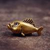 Ancient Fish Statue Handmade Copper Marine Animal Figurine Ornament For Living Room Bookshelf Decoration Sewing Project