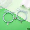 Magnet Couple Bracelets For Lovers Lock Heart Magnetic Bracelet For Women Men Braided Rope Wrist chain Minimalist Jewelry Gift