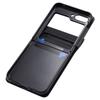 For Samsung Galaxy Z Flip6 5G Case Splicing Color Leather Phone Cover with Card Slot Holder Lanyard