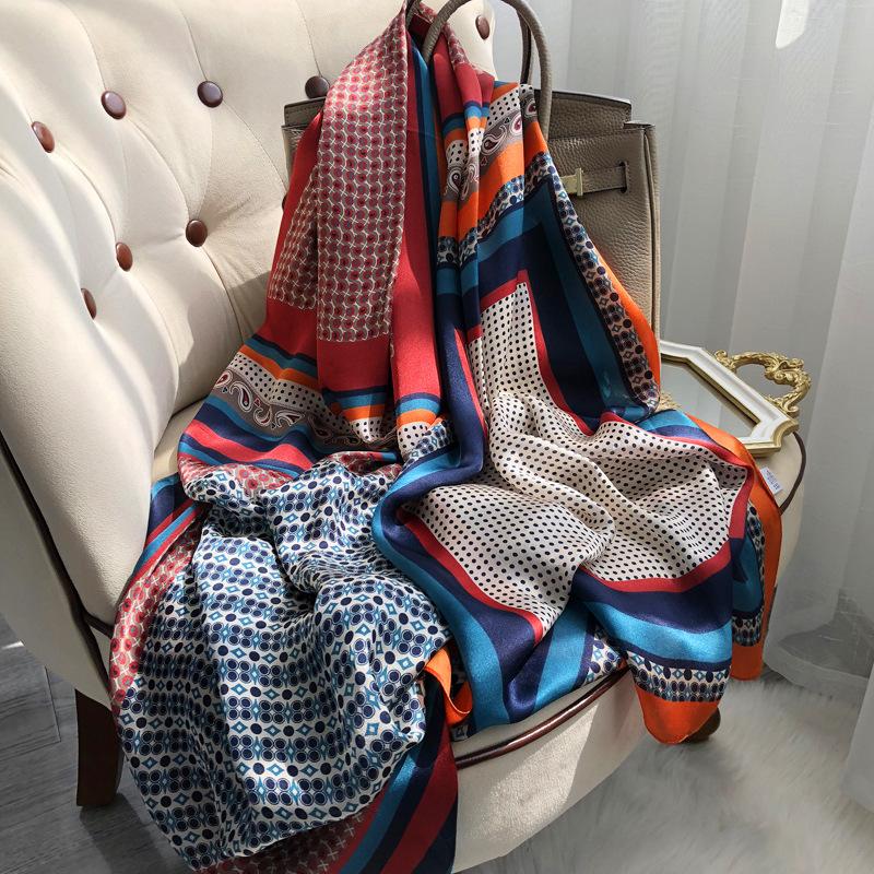 Ханчжоу 100% натуральный шелковый шарф для женщин, бандана, длинные шарфы, платок, роскошный высококачественный хиджаб, эшарпе, пашмина