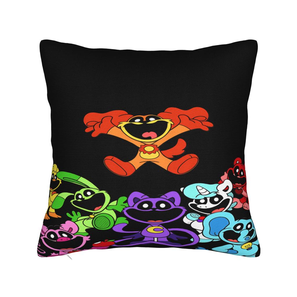 Cartoon Anime S-smiling critters Pillow Case Design Pillow Cover For Living Room Sofa Novelty Cushion Cover