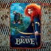 [2D Flat] 1pc Brave 2D Flat Wall Art - 20.32x30.48 cm Iron Hanging Decor with Merida and Family, Adventure and Courage Theme, Id